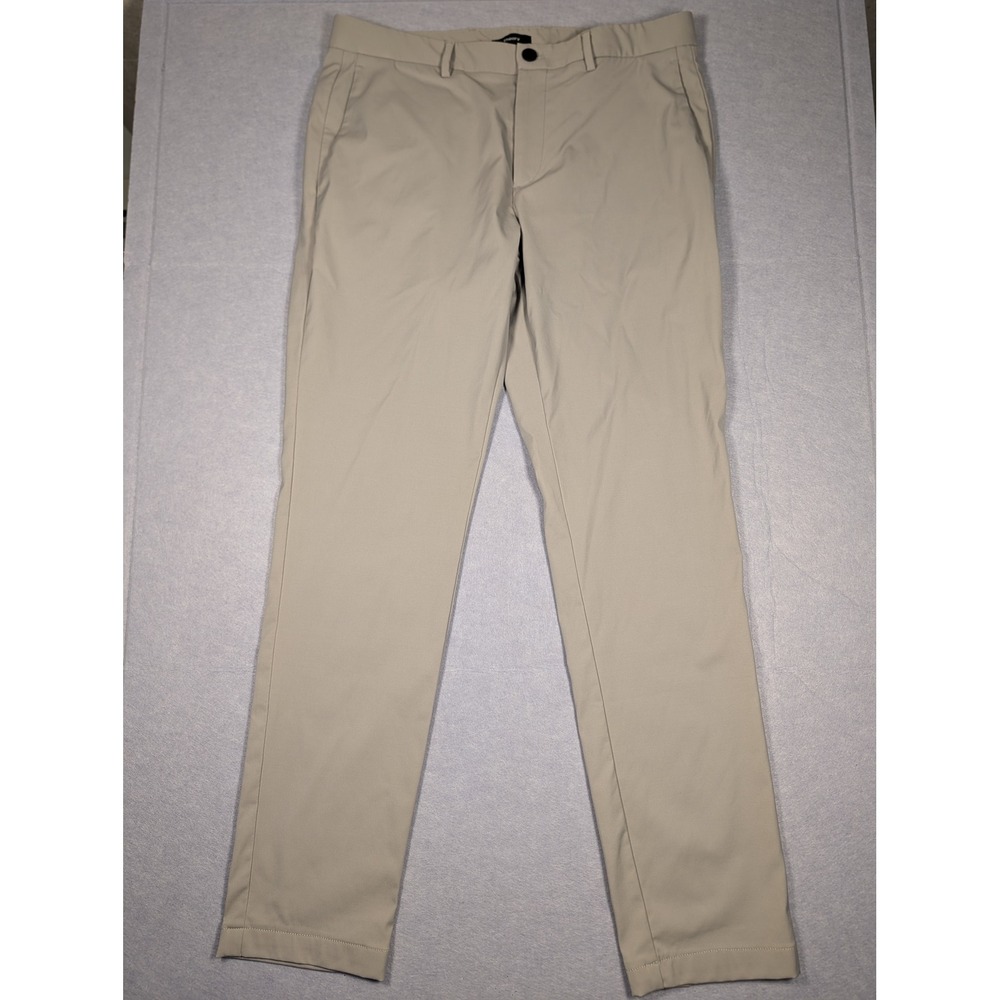 Theory Zaine SW Neoteric Pants Mens 33 Beige Slim Fit Chino Excellent - Picture 1 of 8